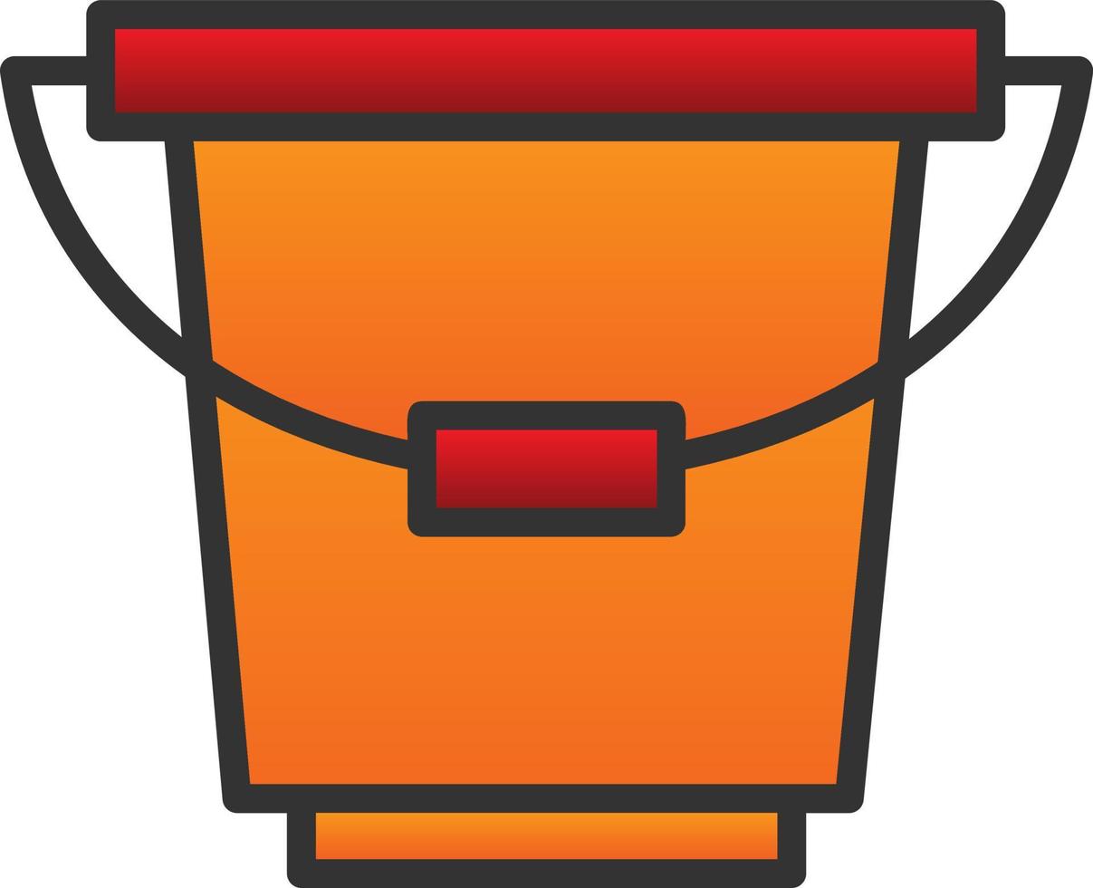 Bucket Vector Icon Design