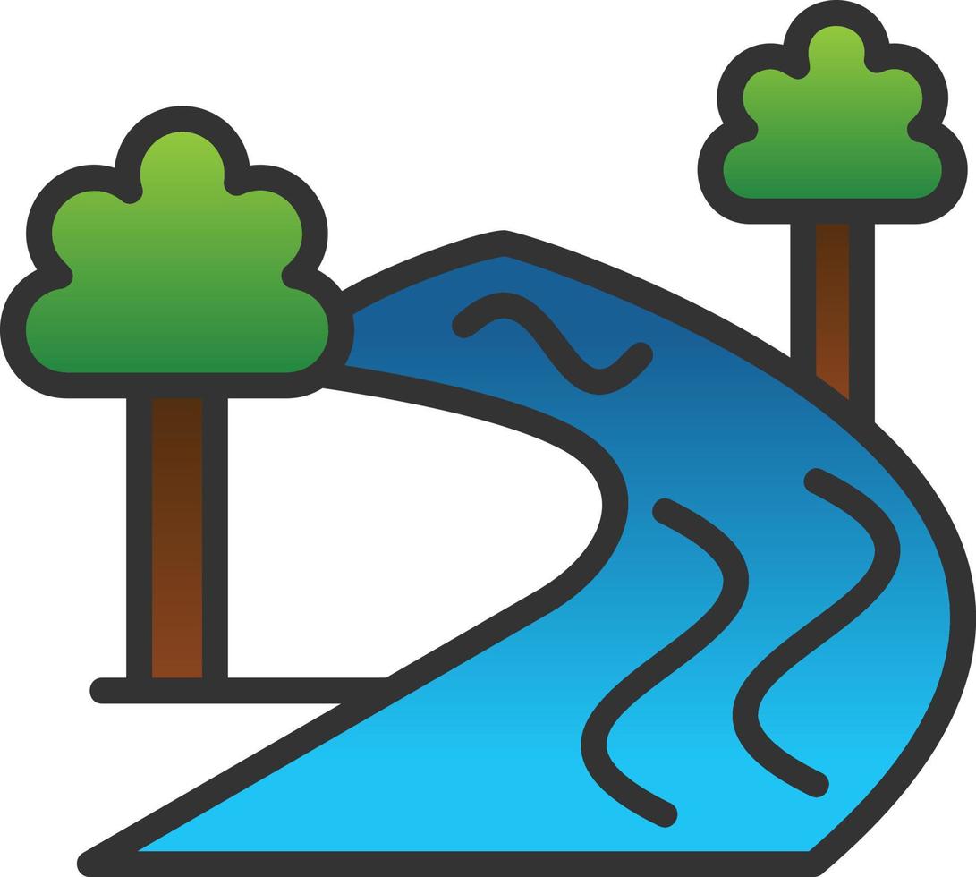 River Sign Vector Icon Design