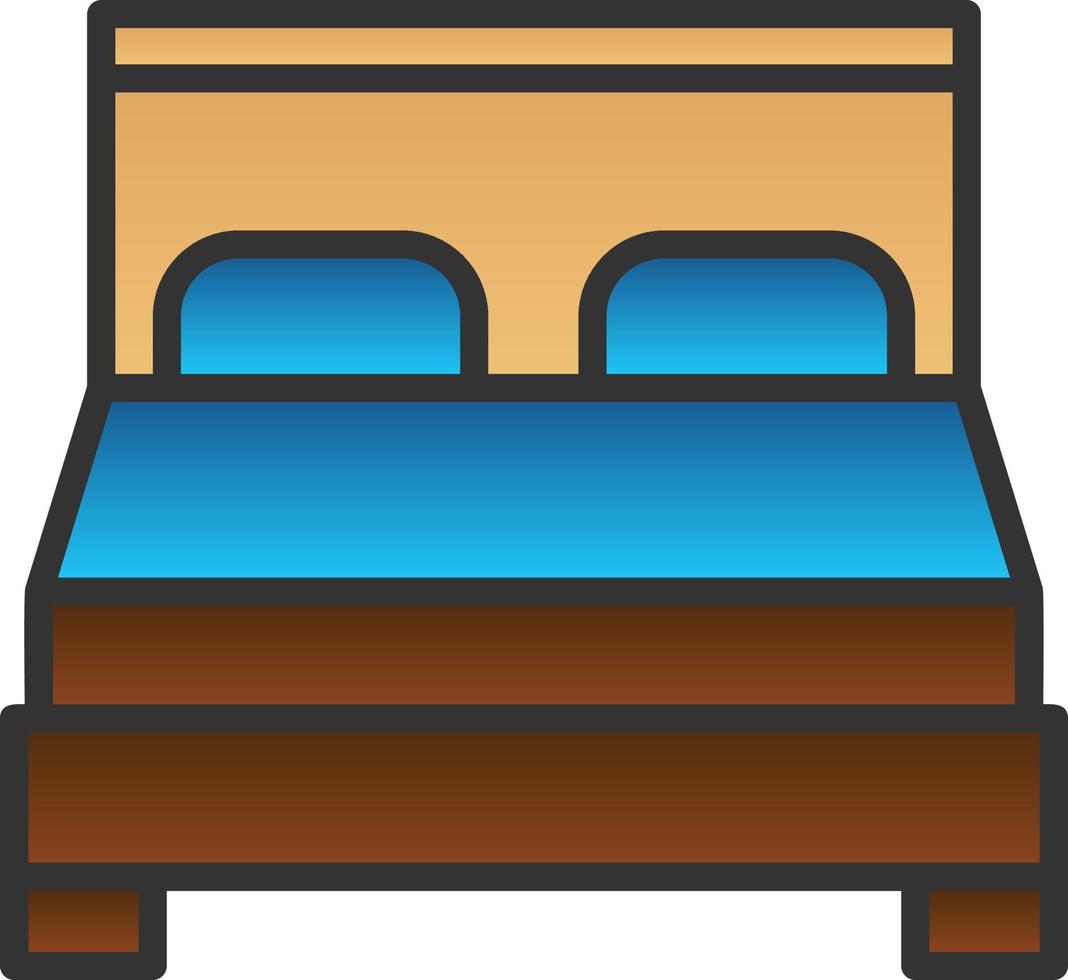 Bed Vector Icon Design