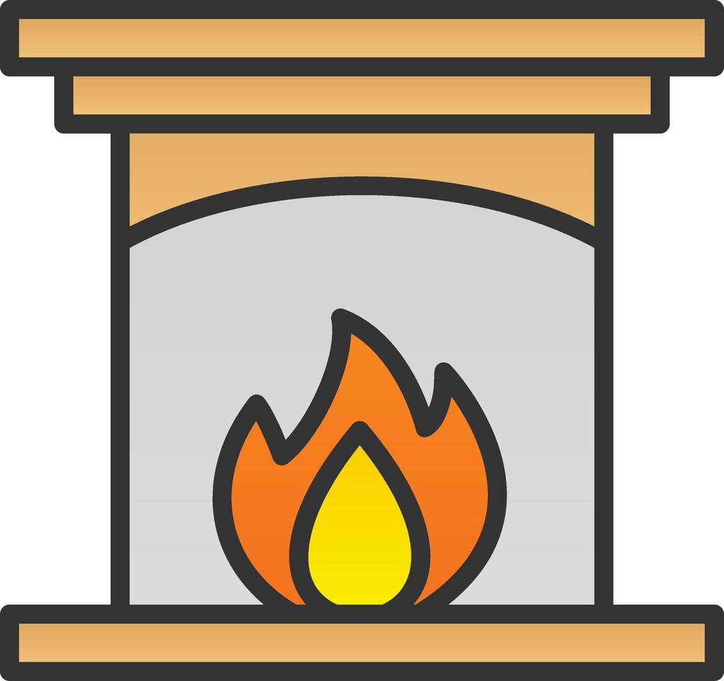 diseño de icono de vector de chimenea