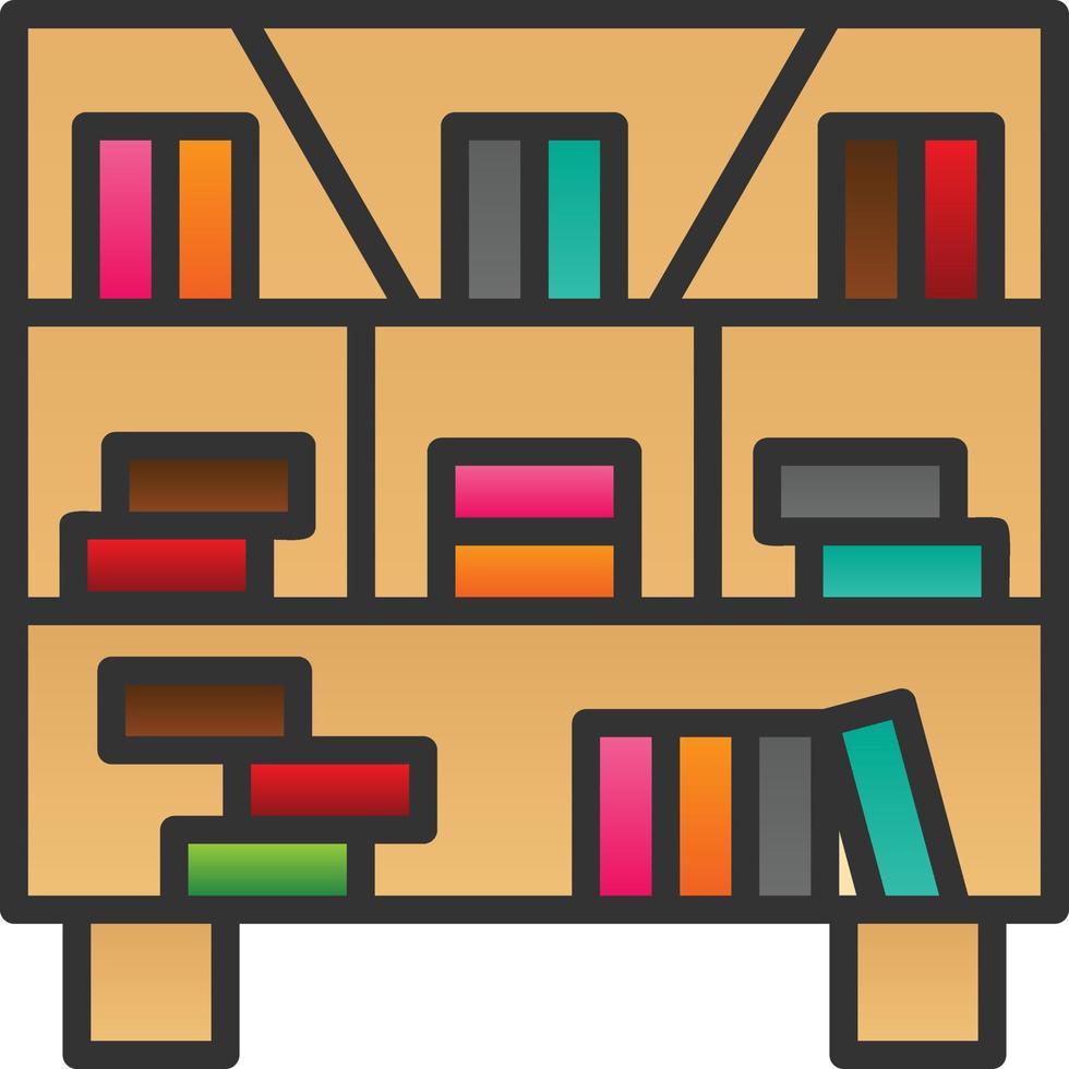 Bookshelve Vector Icon Design