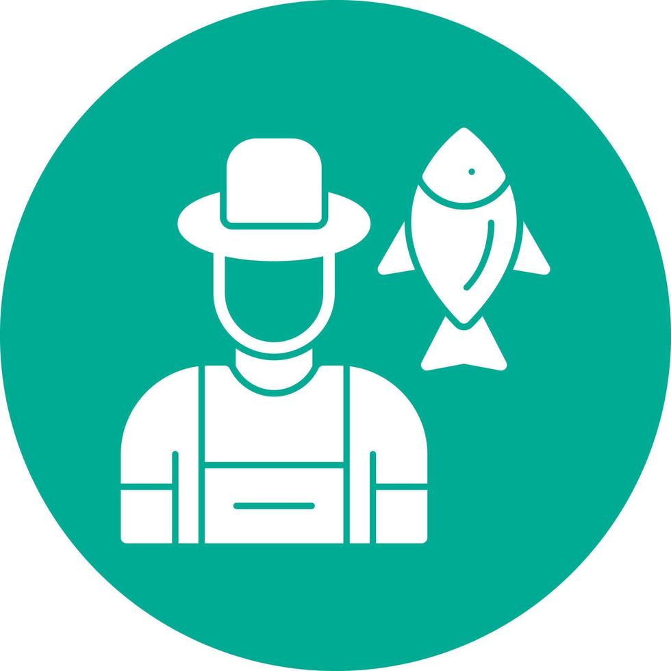 Fisherman Vector Icon Design