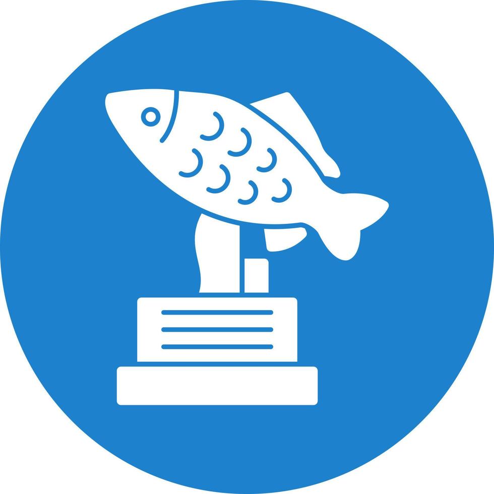 Fishing Trophy Vector Icon Design