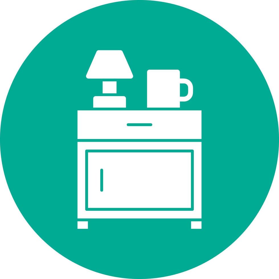 Bedside Table Vector Icon Design