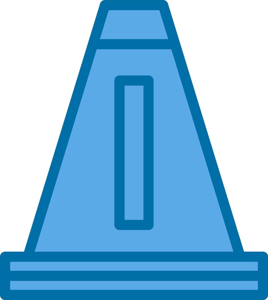 Traffic Cone Vector Icon Design
