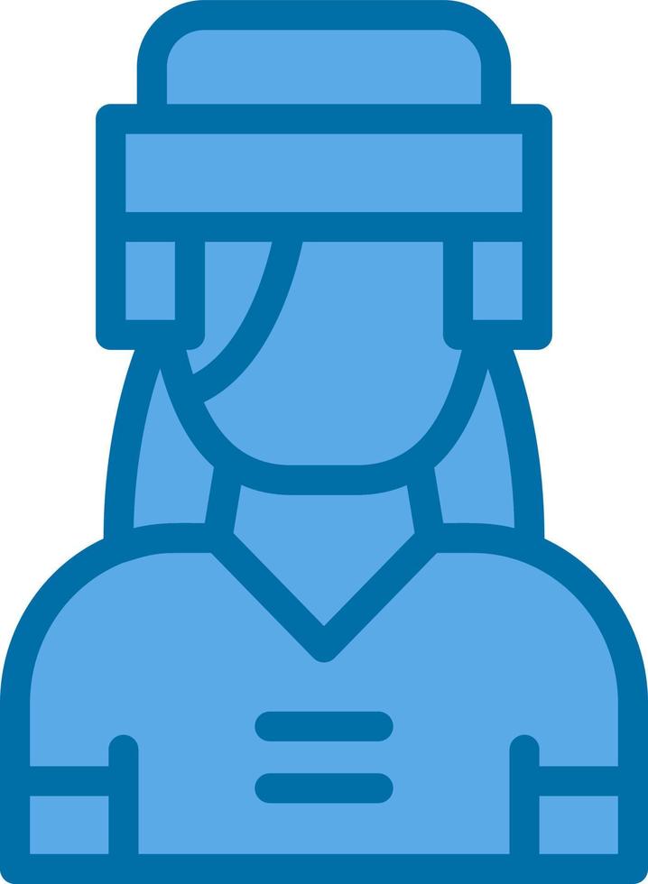 diseño de icono de vector de mujer de jugador de hockey