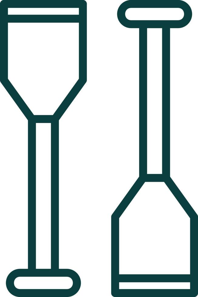 Oars Vector Icon Design