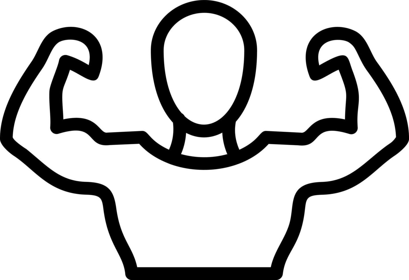 Muscle Man Vector Icon Design