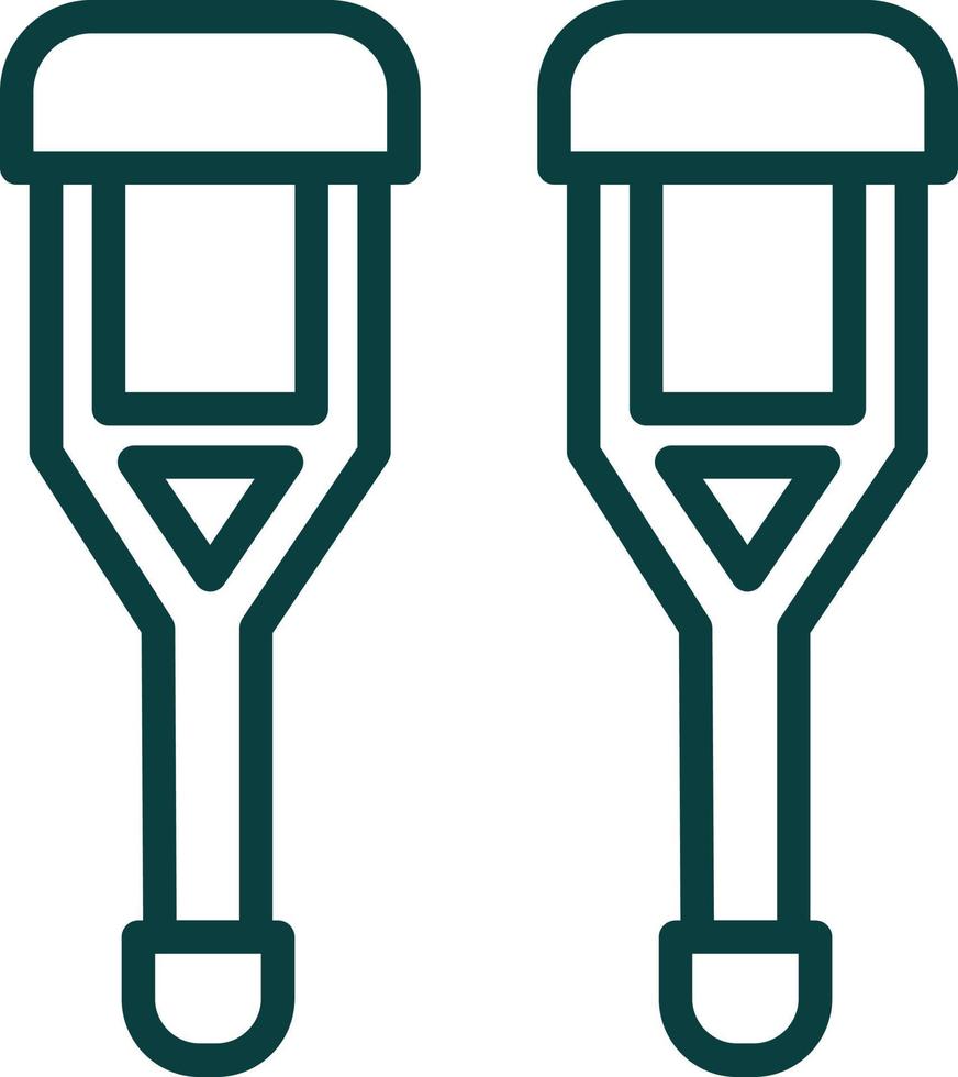 Crutch Vector Icon Design