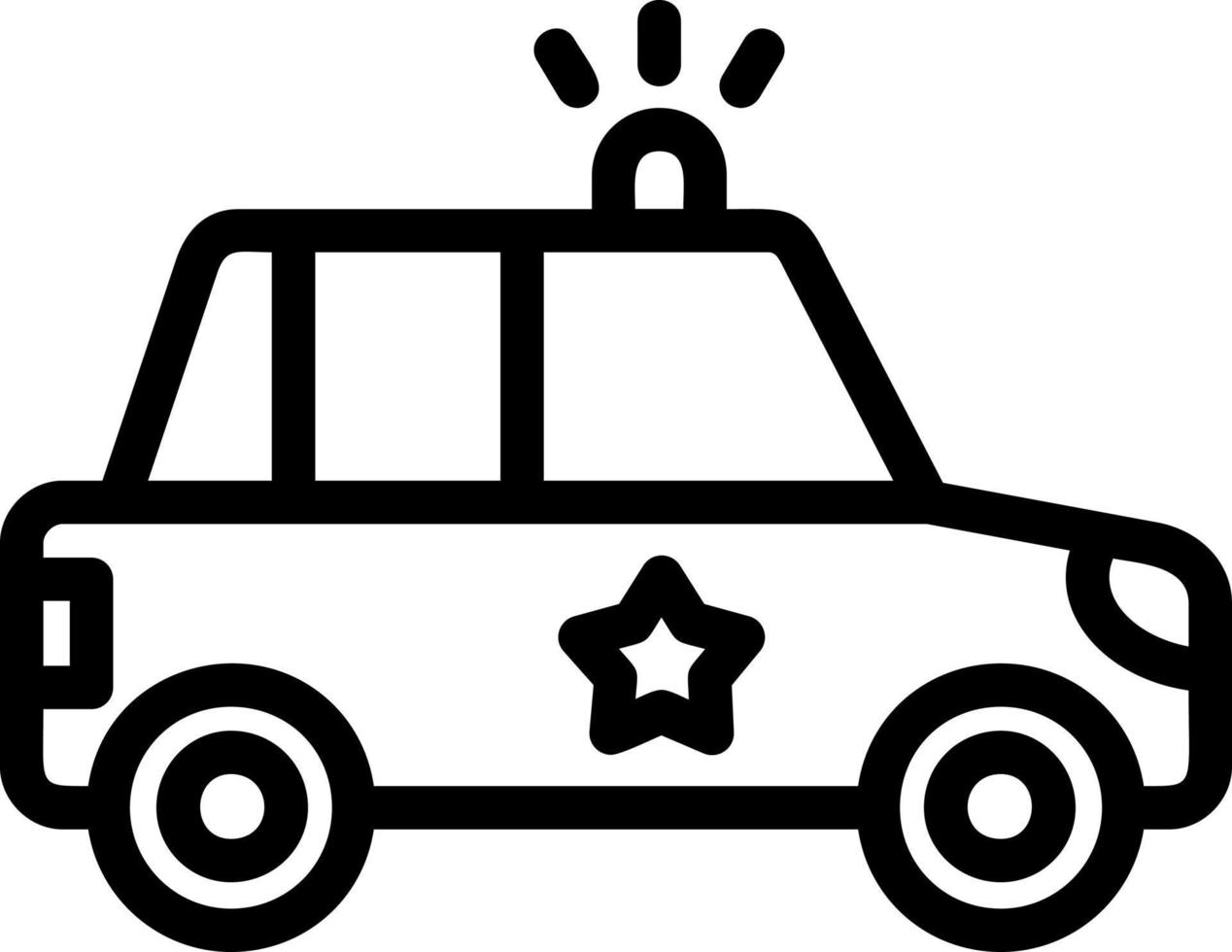 diseño de icono de vector de coche de policía