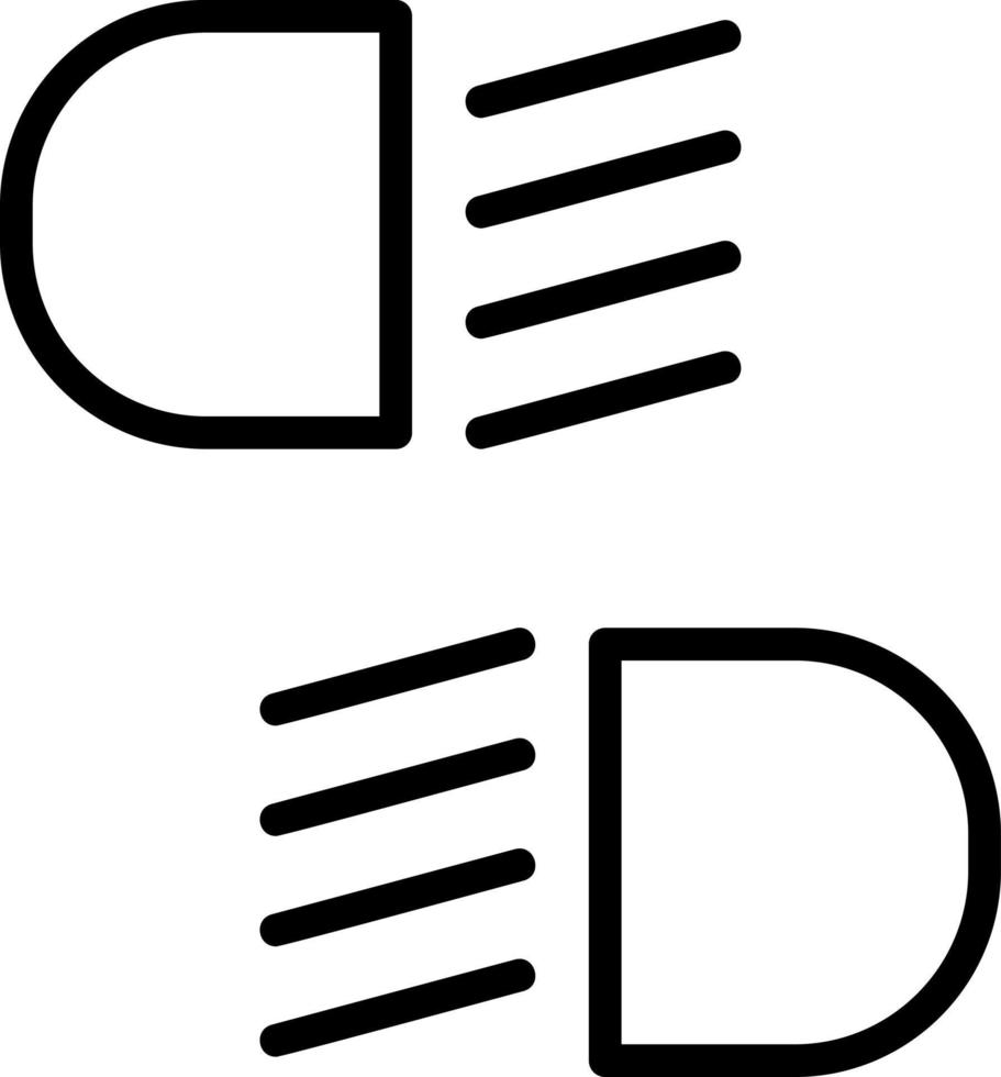 Headlight Vector Icon Design