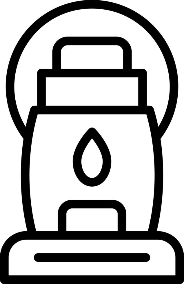Oil Lamp Vector Icon Design