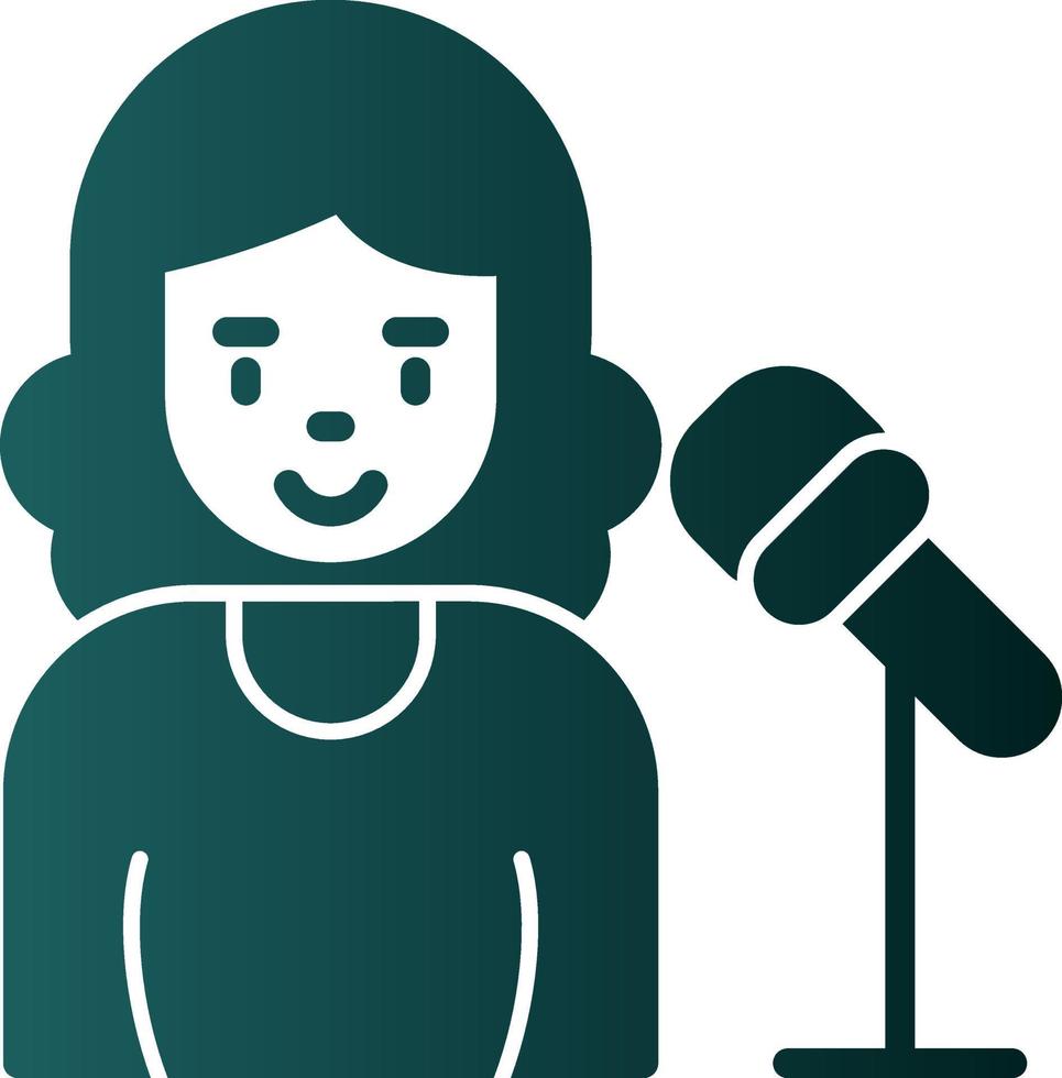 Host Woman Vector Icon Design