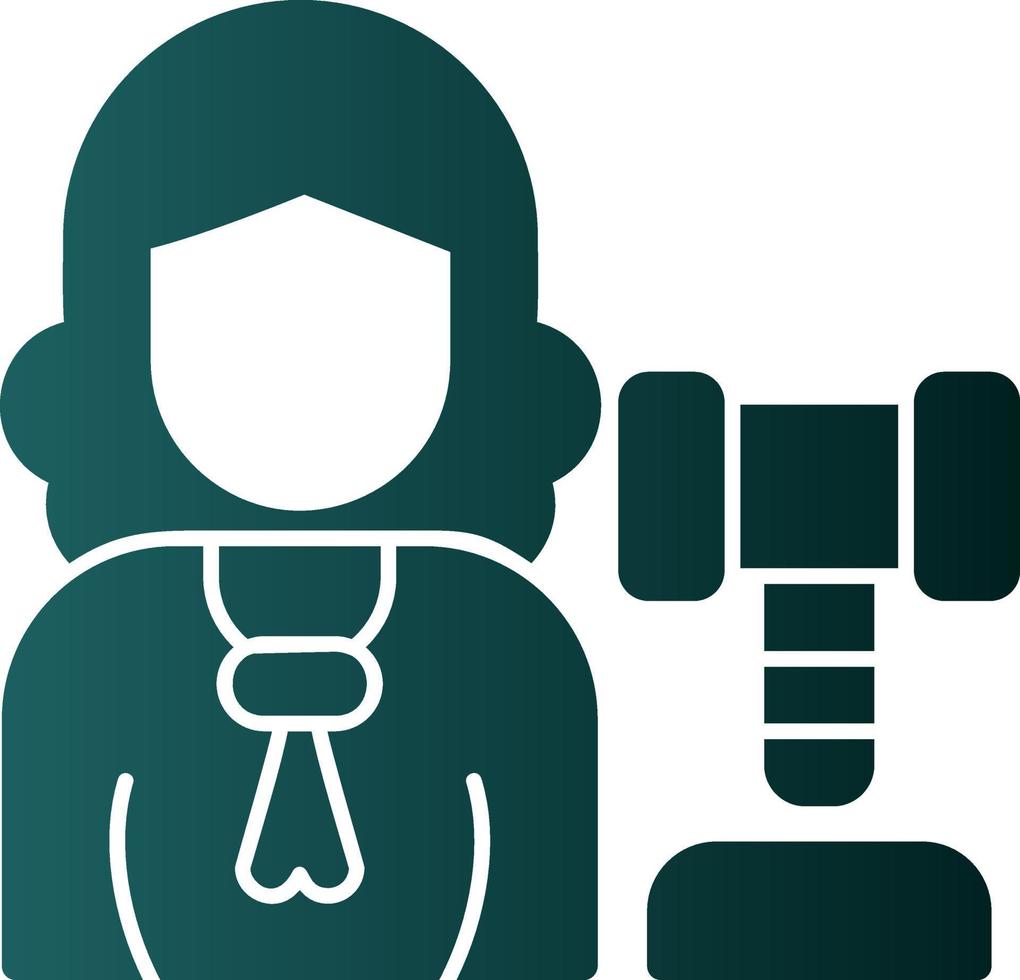 Judge Woman Vector Icon Design