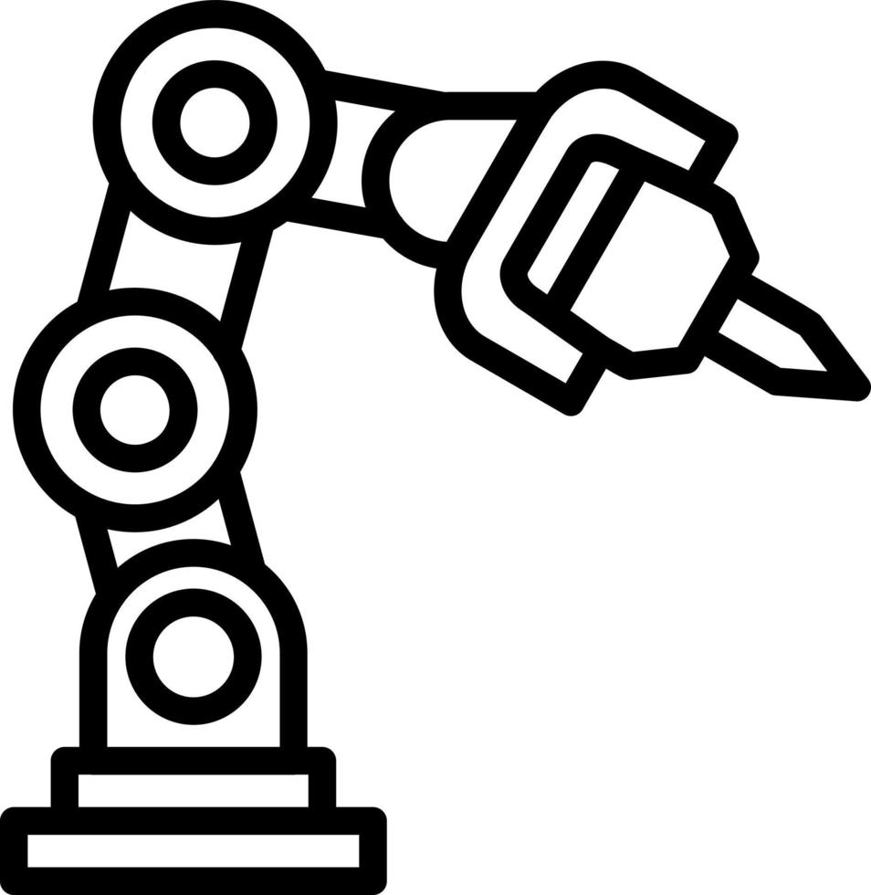 Robotic Arm Vector Icon Design