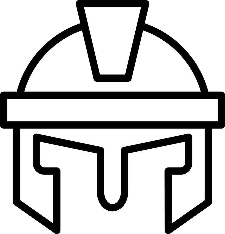 Roman Helmet Vector Icon Design