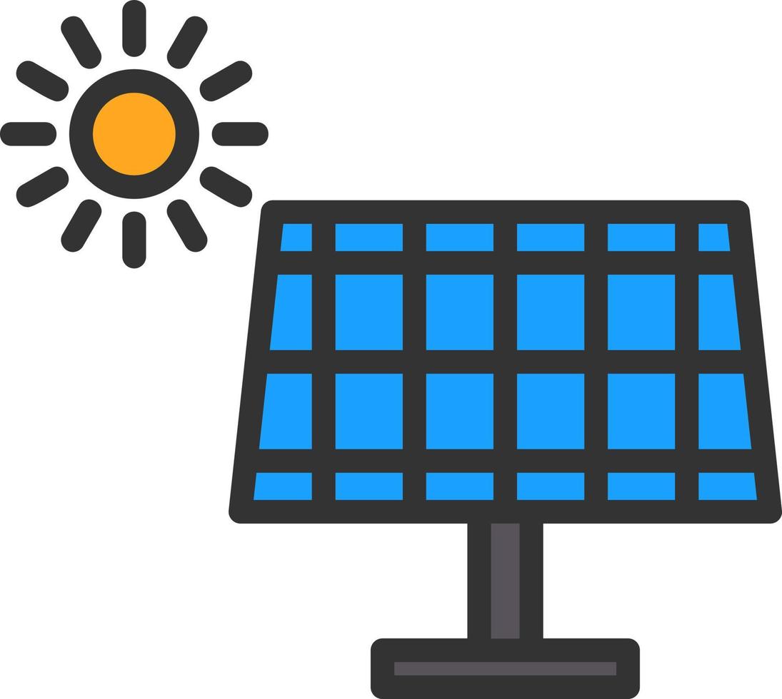 Solar Panel Vector Icon Design