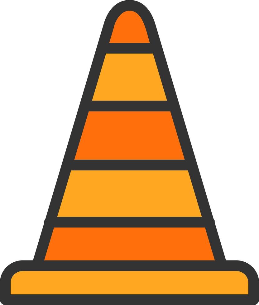 Traffic Cone Vector Icon Design