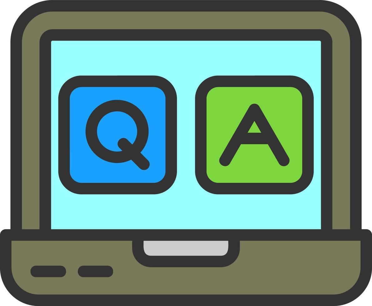 QA Vector Icon Design