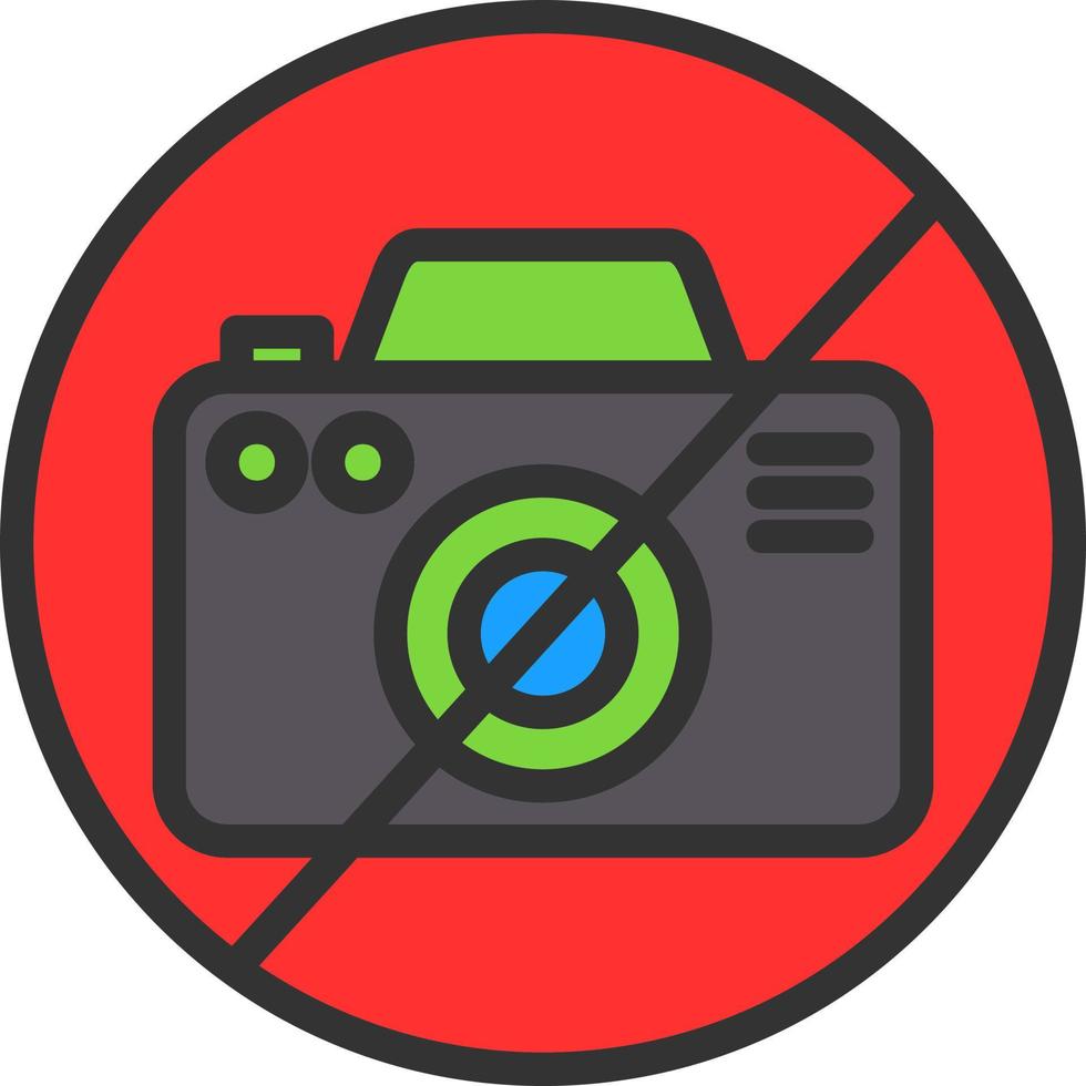 No Camera Vector Icon Design