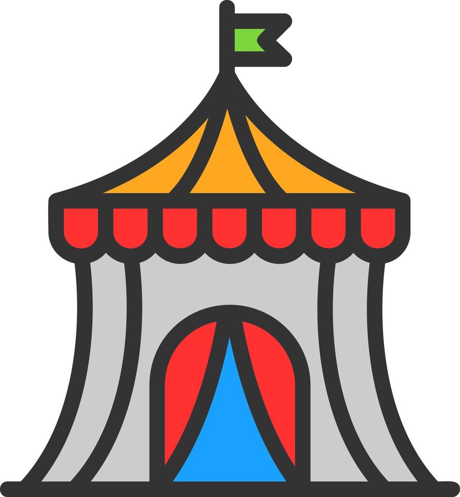 diseño de icono de vector de carpa de circo