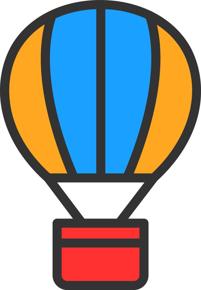 Hot Air Balloon Vector Icon Design