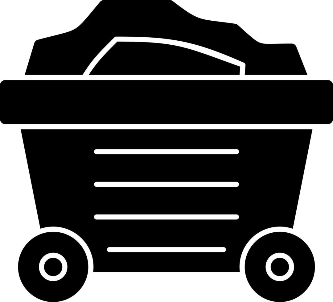 Mining Cart Vector Icon Design