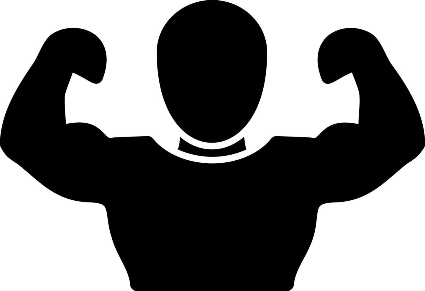 Muscle Man Vector Icon Design