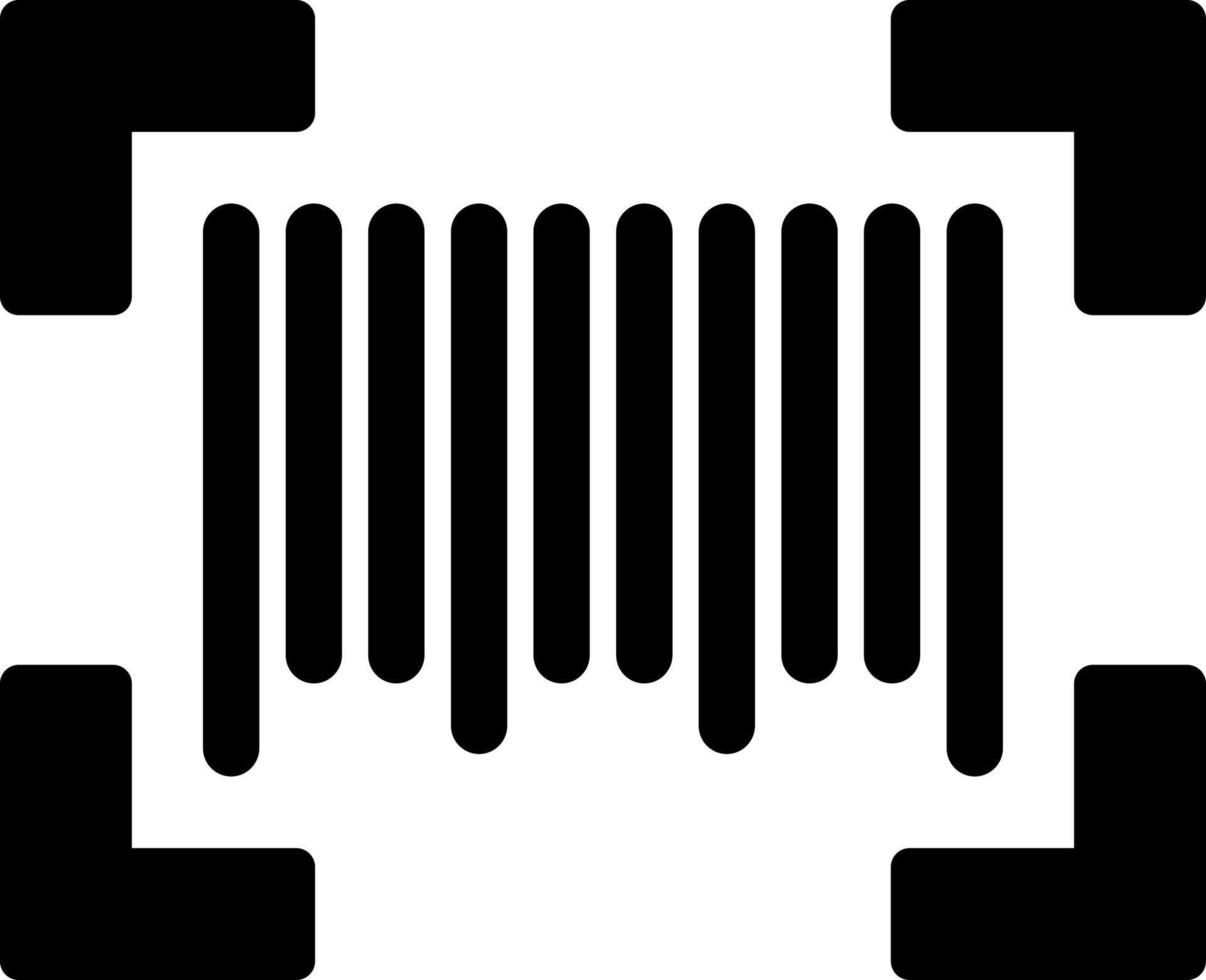 diseño de icono de vector de escaneo de código de barras