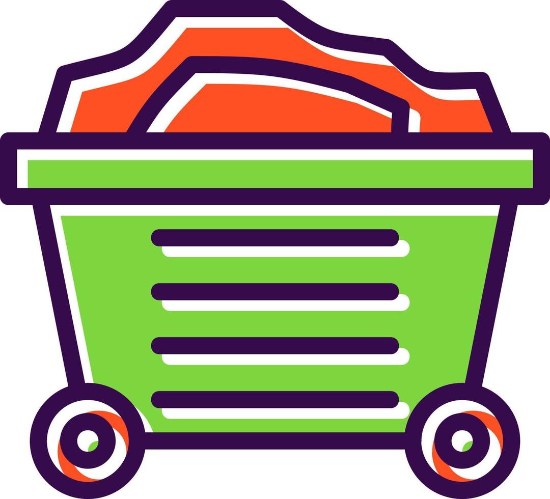 Mining Cart Vector Icon Design