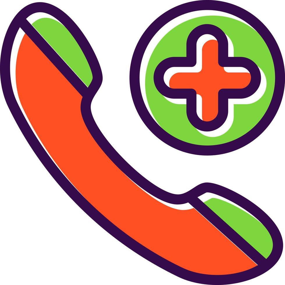 Emergency Cal Vector Icon Design