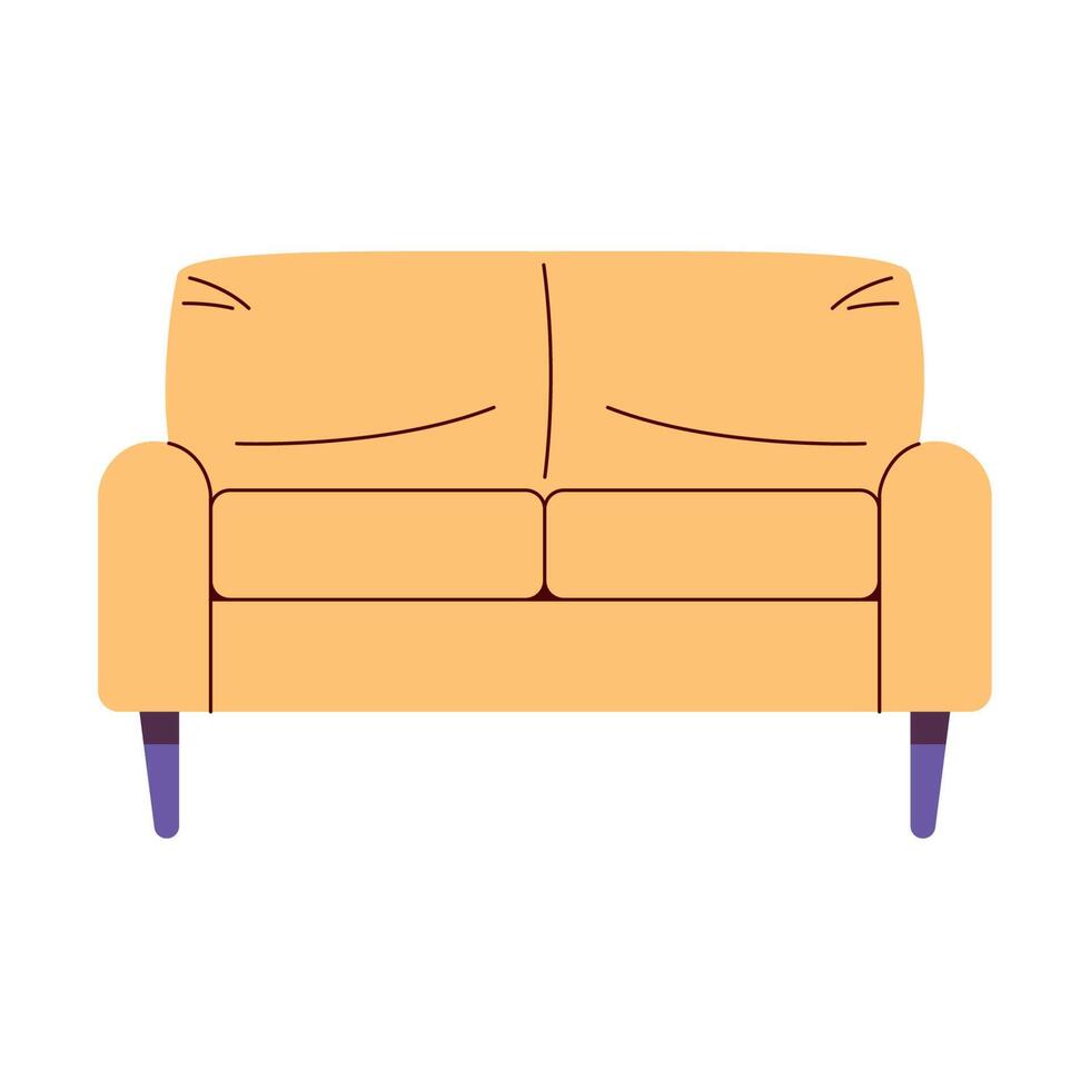 yellow sofa furniture 16959445 Vector Art at Vecteezy