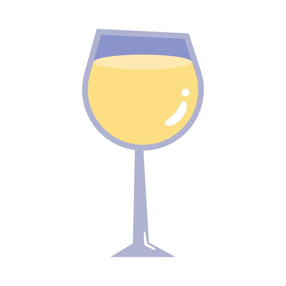 fresh yellow wine cup drink vector