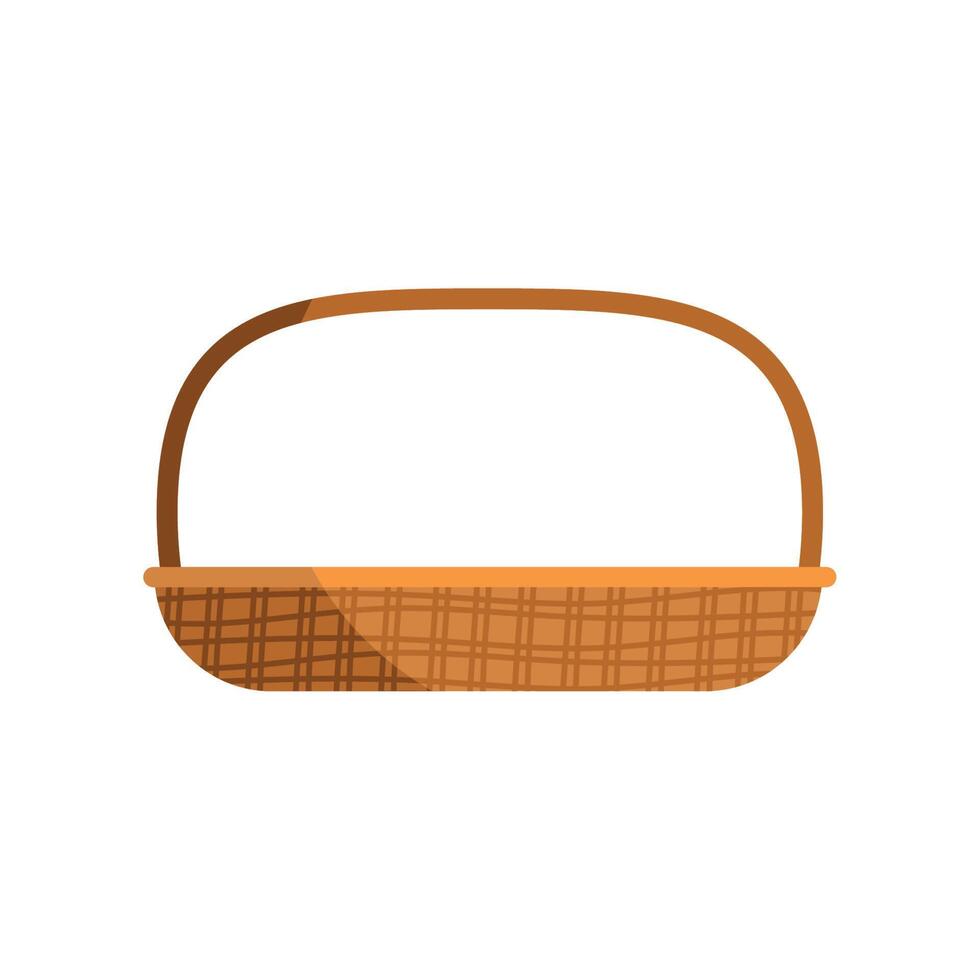 straw basket empty 16959464 Vector Art at Vecteezy