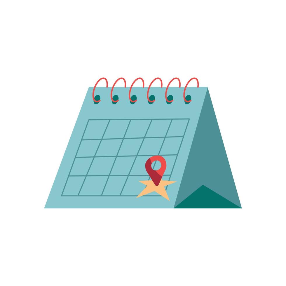 pin location in calendar vector