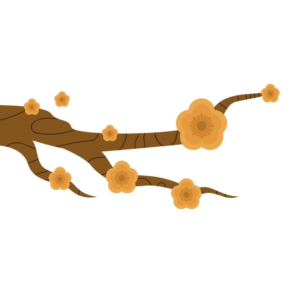 chinese tree branch vector