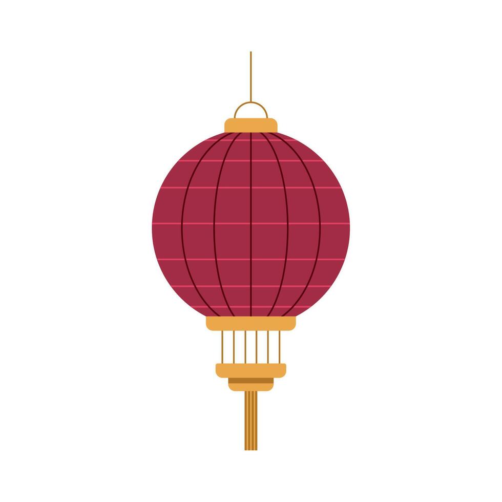 circular chinese lamp vector