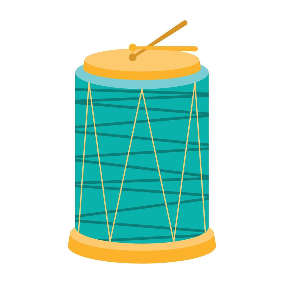 drum with sticks vector