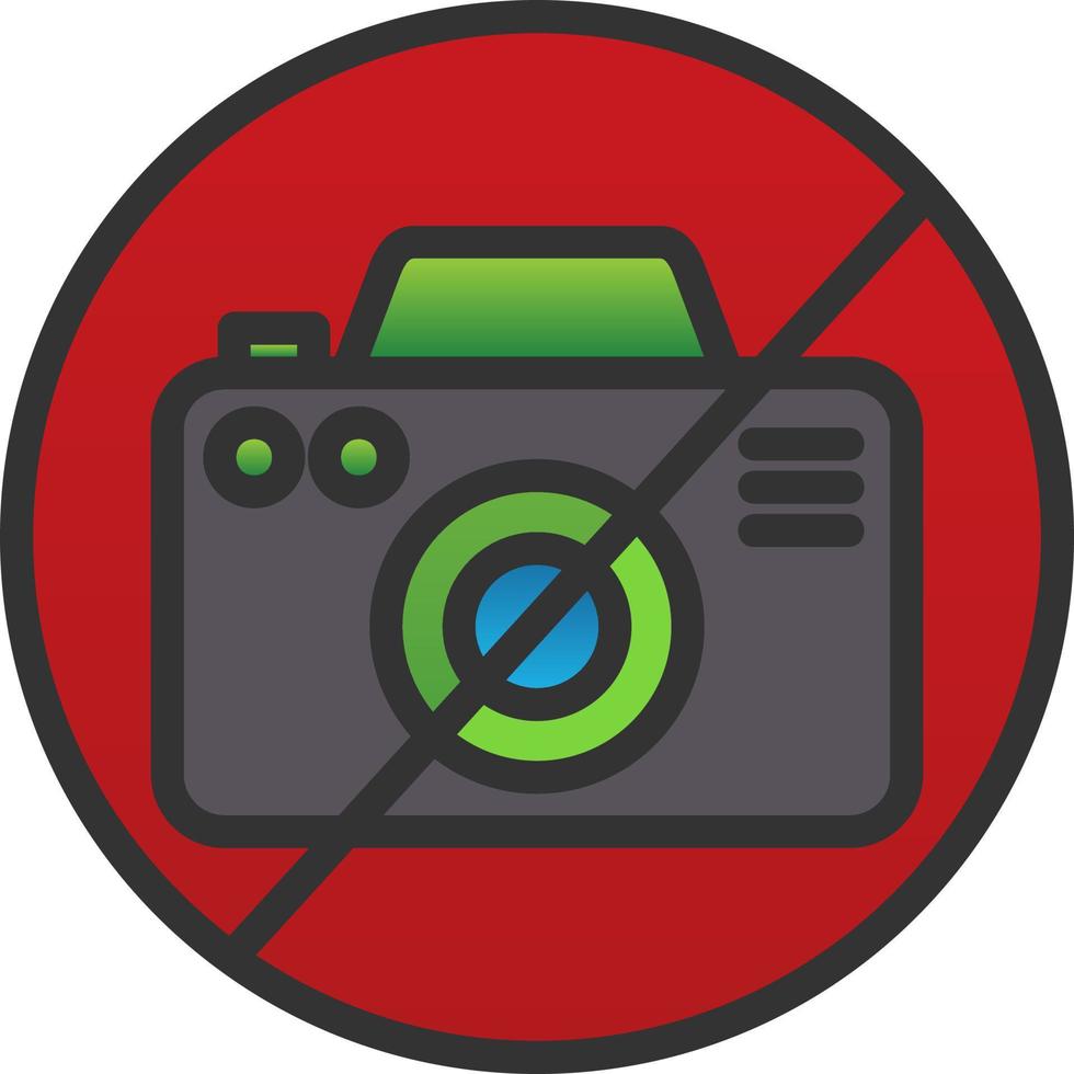 No Camera Vector Icon Design