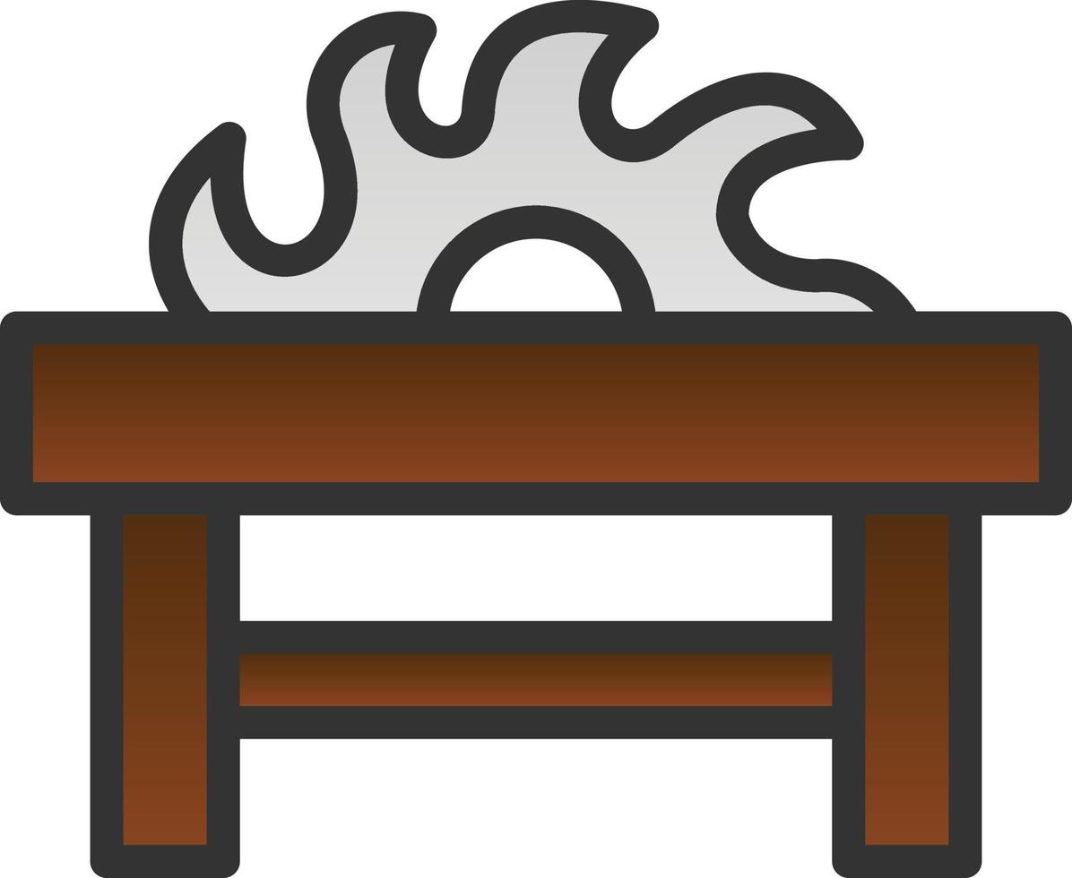 Table Saw Vector Icon Design