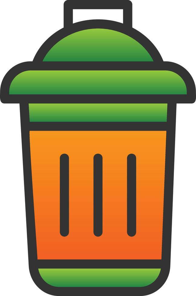 Dustbin Vector Icon Design