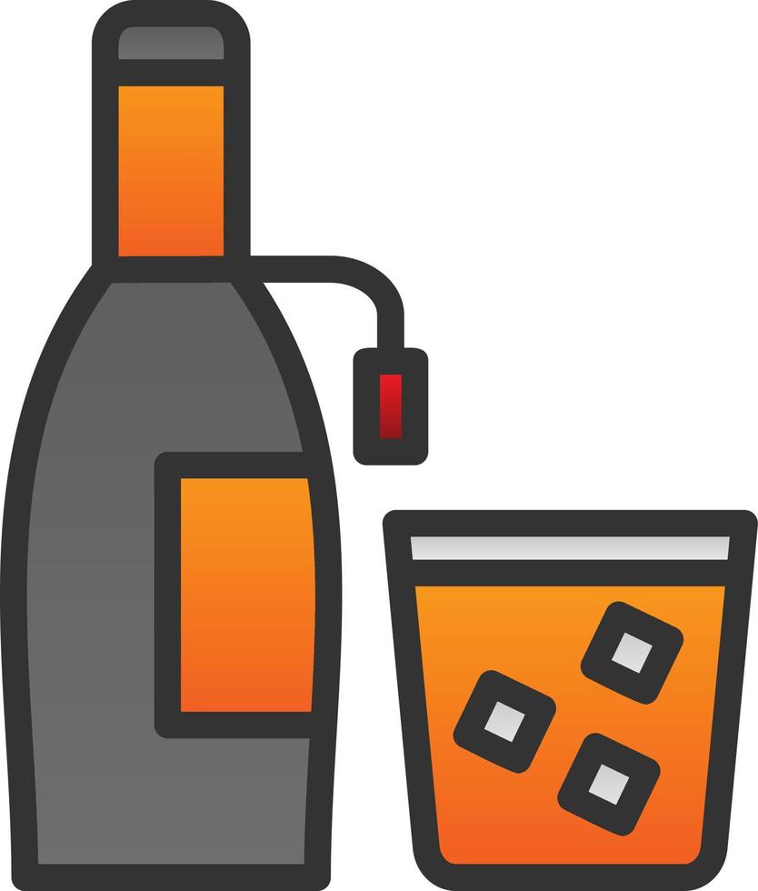 Wine Bottle Vector Icon Design