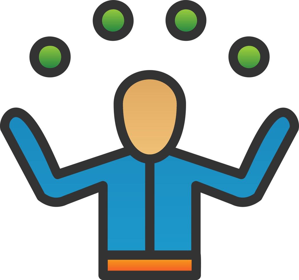 Juggling Vector Icon Design