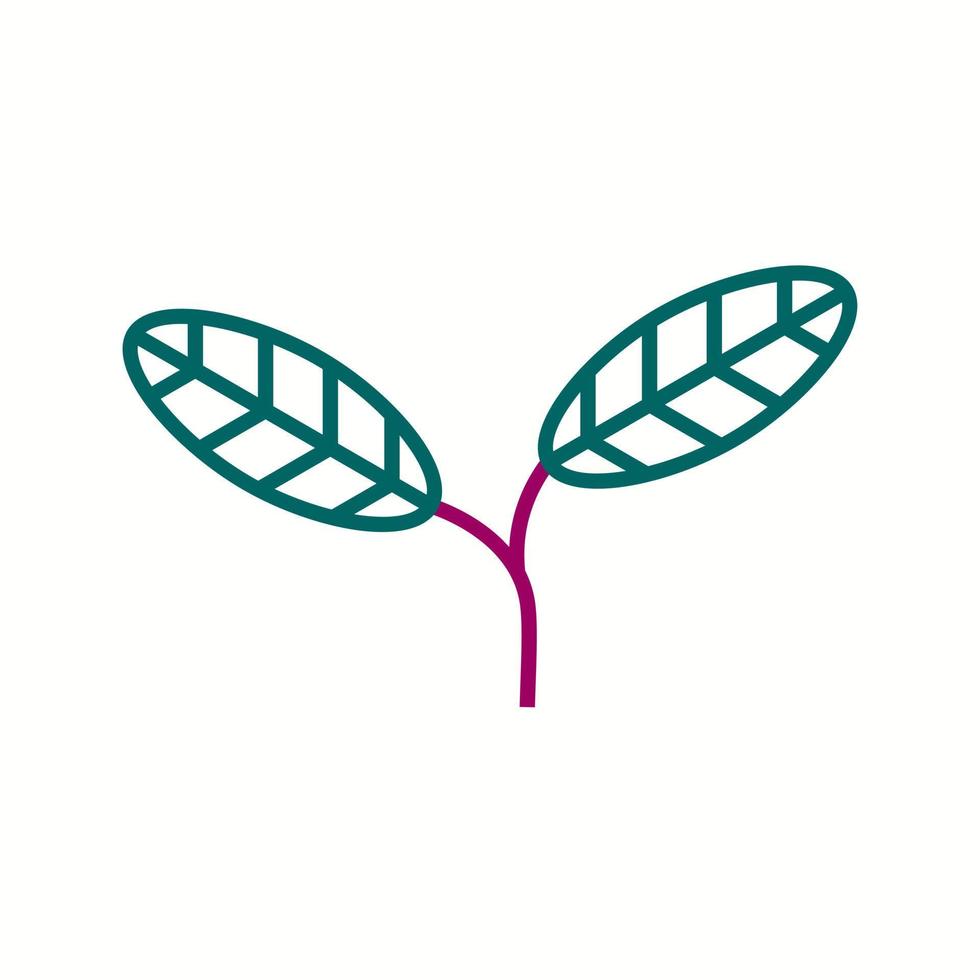 Unique leaves Vector Line Icon