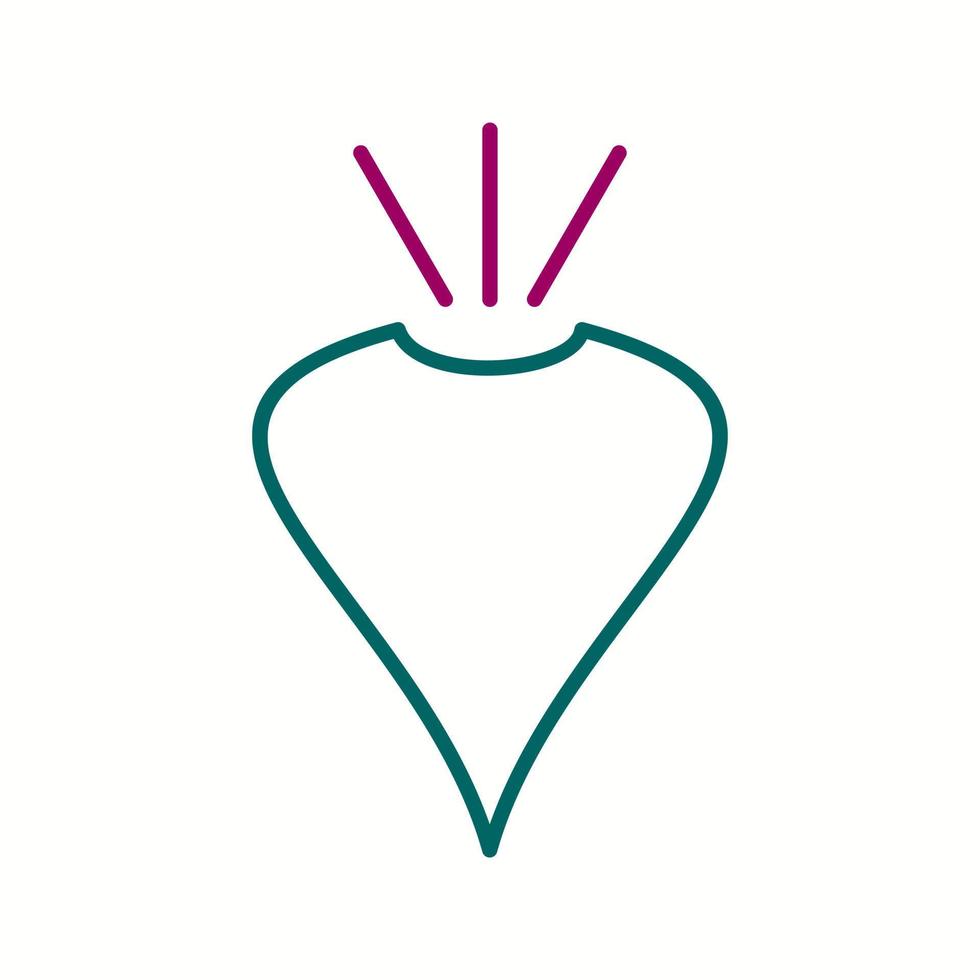 Unique Beet Vector Line Icon