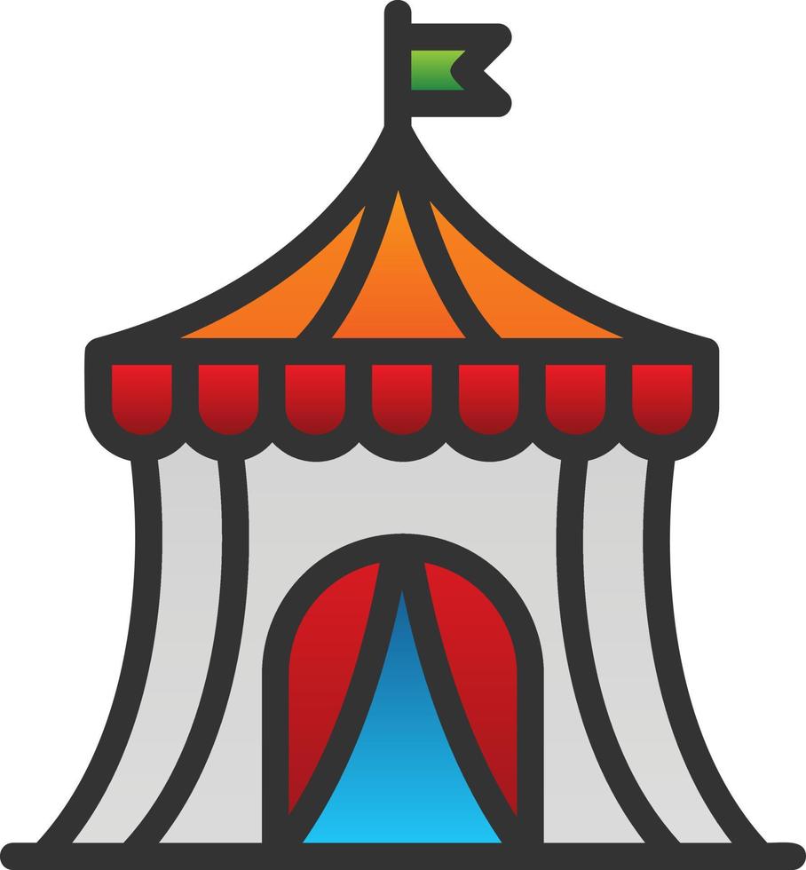 Circus Tent Vector Icon Design