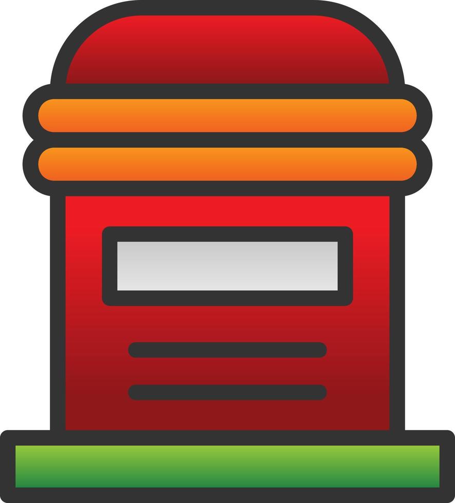 Postbox Vector Icon Design