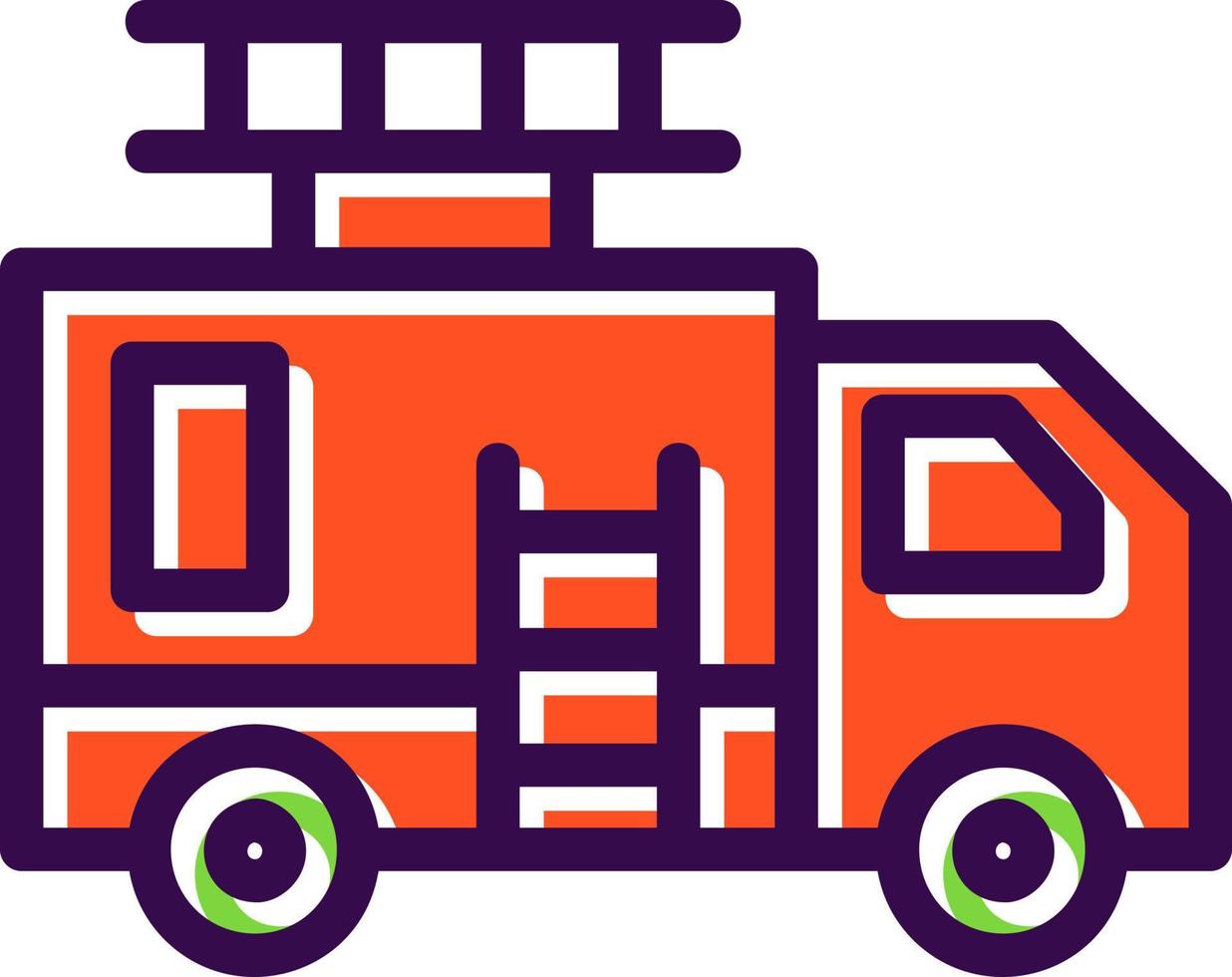 Fire Truck Vector Icon Design