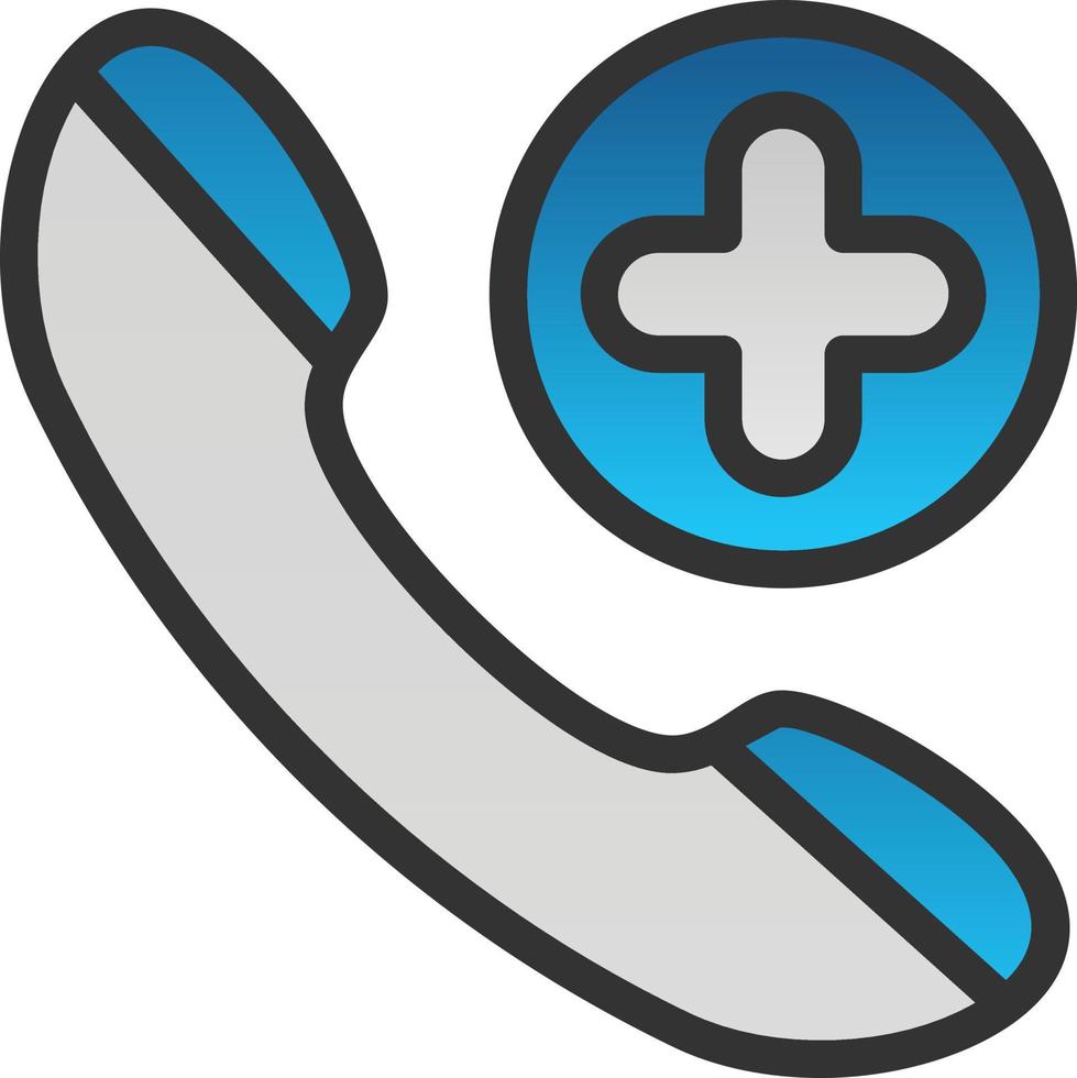 Emergency Cal Vector Icon Design