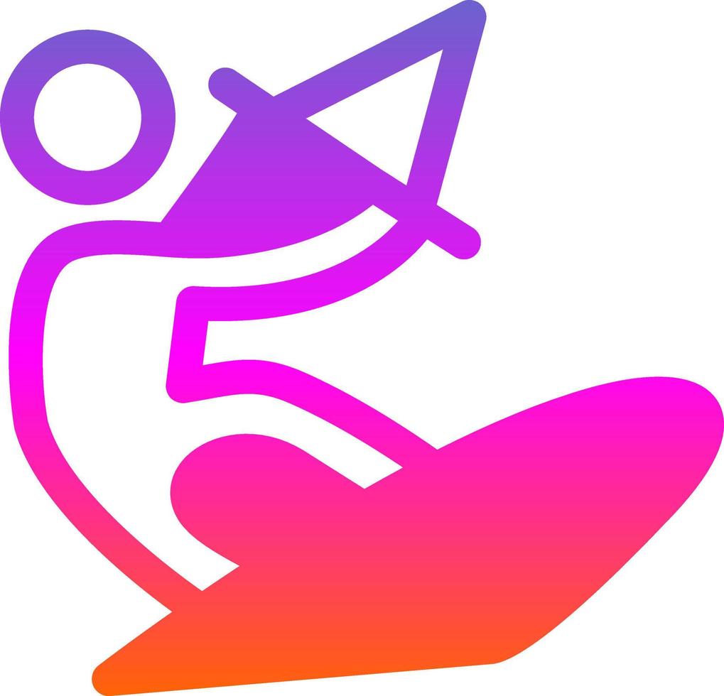 diseño de icono de vector de kitesurf